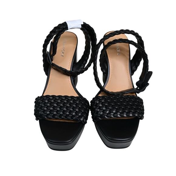 Lisa Vicky Womens 8.5 Jewel Platform Heel in Black NEW - Picture 2 of 11